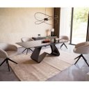 AMBROSIA prémium üveg bővíthető étkezőasztal - 180-220cm