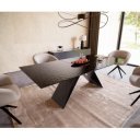 PULSE prémium üveg bővíthető étkezőasztal - 180-220cm