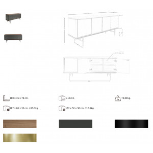 IGLESIAS prémium komód - 180cm