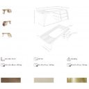 PALOMA exkluzív dió íróasztal - 215cm