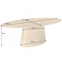 DECORAND modern mangófa étkezőasztal - 220cm