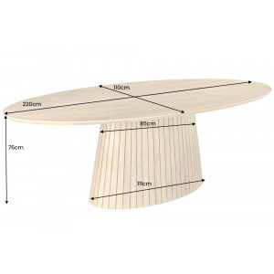 DECORAND modern mangófa étkezőasztal - 220cm