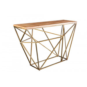DIAMOND-II modern mangófa konzolasztal - 120cm