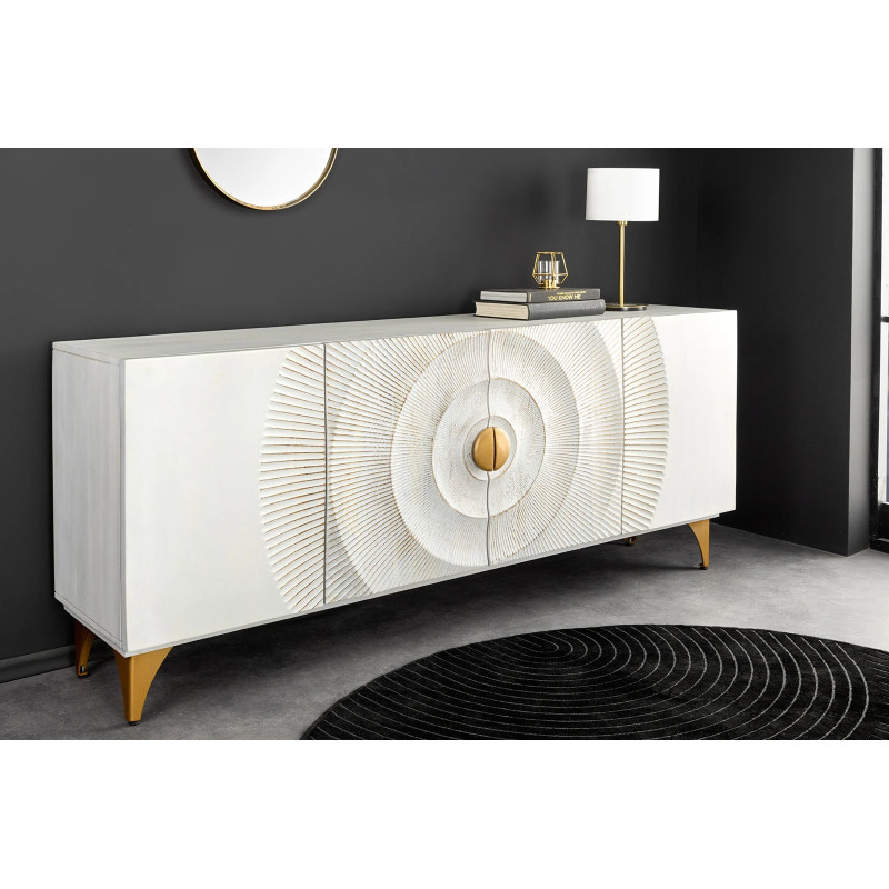 GOLDEN SUNSET komód -177cm - fehér