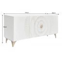 GOLDEN SUNSET komód -177cm - fehér