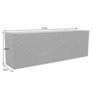 ELIXYR luxus mangófa fali komód - 177cm