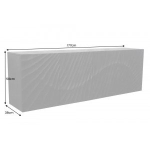 ELIXYR luxus mangófa fali komód - 177cm