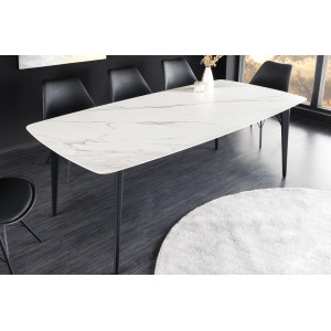 MILANO design kerámia étkezőasztal - 160/180cm - fehér Étkezőasztalok