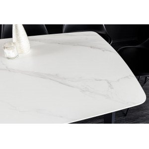 MILANO design kerámia étkezőasztal - 160/180cm - fehér