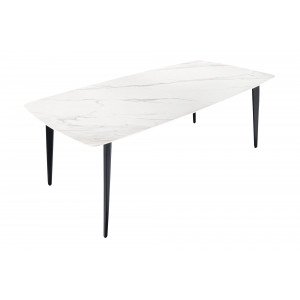 MILANO design kerámia étkezőasztal - 160/180cm - fehér