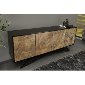 MOUNTAIN SOUL különleges kőfurnéros komód - 175cm - beige