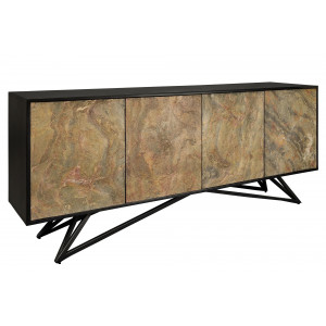 MOUNTAIN SOUL különleges kőfurnéros komód - 175cm - beige