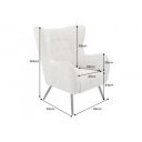 AMSTERDAM design bouclé fotel - beige