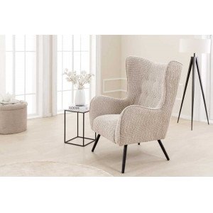 AMSTERDAM design bouclé fotel - beige