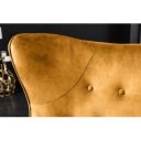 AMSTERDAM design bársony fotel - sárga