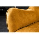 AMSTERDAM design bársony fotel - sárga