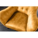 AMSTERDAM design bársony fotel - sárga