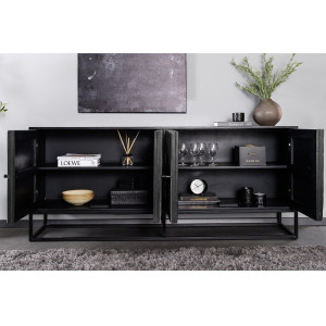 BARRACUDA STAR design teakfa komód - 177cm - szürke