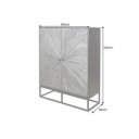 BARRACUDA STAR design teakfa szekrény - 120cm - szürke