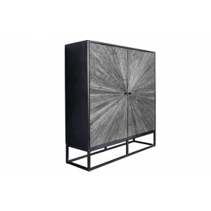 BARRACUDA STAR design teakfa szekrény - 120cm - szürke