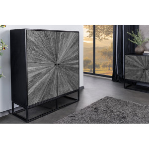 BARRACUDA STAR design teakfa szekrény - 120cm - szürke INVICTA