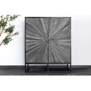 BARRACUDA STAR design teakfa szekrény - 120cm - szürke