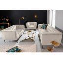 NOBLESSE exkluzív bársony kanapé - pezsgő - 165cm