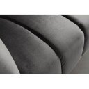 NOBLESSE exkluzív bársony kanapé - szürke - 165cm