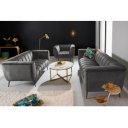 NOBLESSE exkluzív bársony kanapé - szürke - 165cm