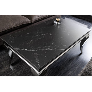 MODERN BAROCK design dohányzóasztal - 100cm - fekete márvány