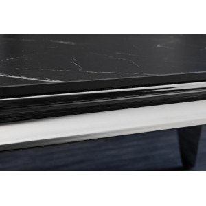 MODERN BAROCK design dohányzóasztal - 100cm - fekete márvány