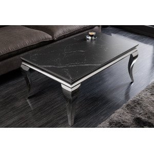 MODERN BAROCK design dohányzóasztal - 100cm - fekete márvány