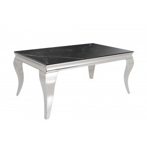 MODERN BAROCK design dohányzóasztal - 100cm - fekete márvány