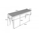 MODERN BAROCK konzolasztal - 145cm - fekete márvány