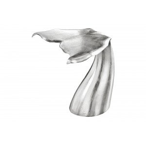 WHALE design fém lerakóasztal - 56cm - ezüst