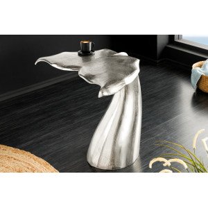 WHALE design fém lerakóasztal - 56cm - ezüst INVICTA