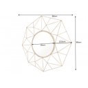 DIAMOND modern tükör - 80cm - réz