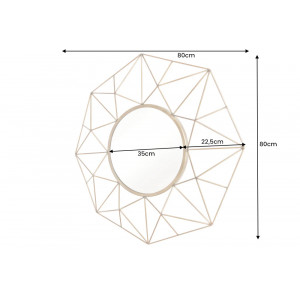 DIAMOND modern tükör - 80cm - réz