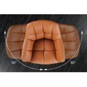 PAPILLON design forgatható szék - valódi bőr - konyak