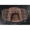 PAPILLON design forgatható szék - valódi bőr - barna