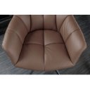 PAPILLON design forgatható szék - valódi bőr - barna