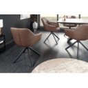 PAPILLON design forgatható szék - valódi bőr - barna