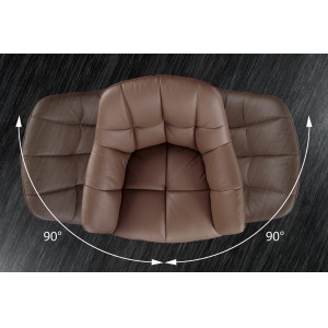 PAPILLON design forgatható szék - valódi bőr - barna