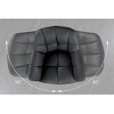 PAPILLON design forgatható szék - valódi bőr - fekete