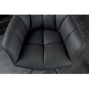 PAPILLON design forgatható szék - valódi bőr - fekete