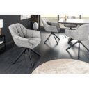 PAPILLON design forgatható bouclé szék - szürke