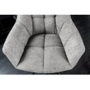 PAPILLON design forgatható bouclé szék - szürke