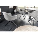 PAPILLON design forgatható bouclé szék - szürke