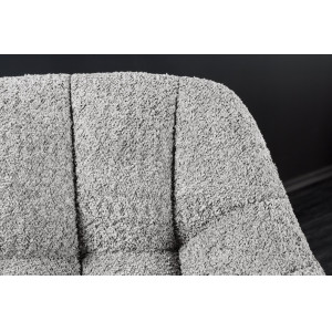 PAPILLON design forgatható bouclé szék - szürke