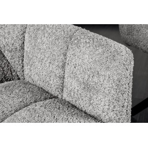 PAPILLON design forgatható bouclé szék - szürke